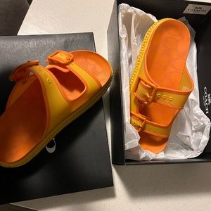 Only worn once - Coach sandals